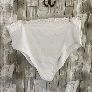 asos white eyelet swim bottoms 22!!